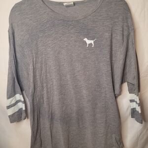 Victoria's Secret PINK Gray Long Sleeve Sweatshirt  Size Small